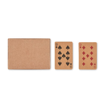 Jeux de 54 cartes à  jouer en papier recyclé à  2 jeux dans une boîte kraft.-Bois-8719941057135-1