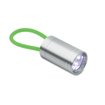 Torche en aluminium avec 6 LED incluant une lanière luminescente. 2piles CR2032 incluses.-Vert-8719941003866-1