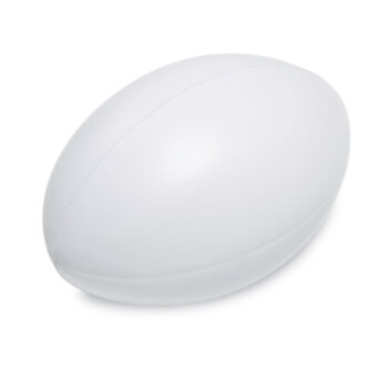 Anti- stress en forme de ballon de rugby. PU.-Blanc-8719941024298-1