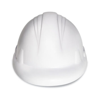 Anti-stress en forme de casque de chantier. PU.-Blanc-8719941024243