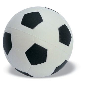 Balle antistress ballon de foot. En PU.-Blanc/Noir-8719941015586