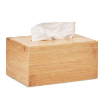 Boîte à  mouchoirs rectangulaire en bambou. 100 mouchoirs en papier inclus.-Bois-8719941053885