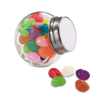 Bonbons multicolores dans un bocal en verre avec bouchon métallique. 30 g de bonbons.-Multicolore-8719941017559