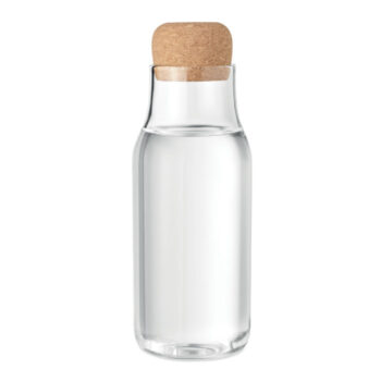 Bouteille en verre borosilicate avec couvercle en liège.  Contenance : 600 ml.-Transparent-8719941053939-2