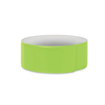 Brassard réfléchissant en PVC vert fluo doublé PVC blanc. Objetuniquement promotionnel. 32x3cm.-Jaune-8719941021167-1