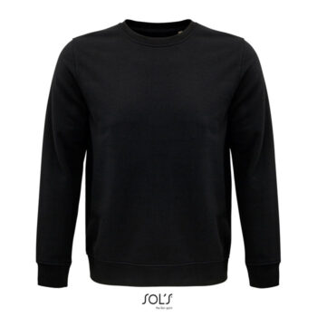 Sweat-shirt with round neck. 80% organic cotton / 20% recycled polyester