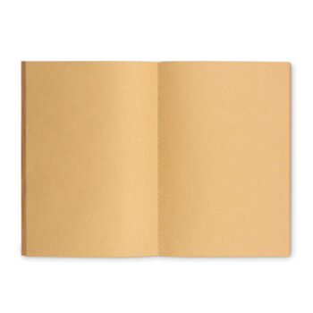 Carnet A5 à  couverture cartonnée (250gr/m²) avec 80 pages recyclées cousues en papier de 70 gr.-Beige-8719941047297-1