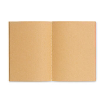 Carnet A6 à  couverture cartonnée (250gr/m²) avec 80 pages recyclées cousues en papier de 70 gr.-Beige-8719941047303-1