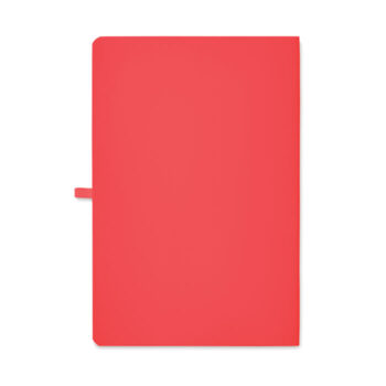 Carnet A5 couverture en PU souple et papier ligné de 60 feuilles avec ruban et porte-stylo.-Rouge-8719941048089-1