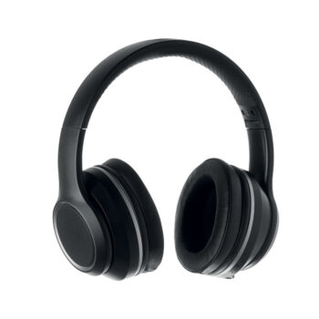 Casque audio sans fil pliable en ABS à  suppression active du bruit (ANC). Batterie rechargeable 500 mAh. Fonction mains libres et micro. Durée d'utilisation env. 10 heures. Câble de charge micro USB. Présenté dans une pochette en PU. Portée: 10 m.-Noir-8719941048928