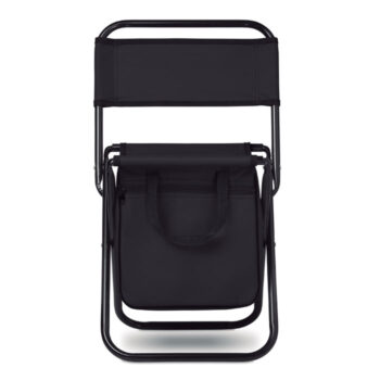 Chaise pliable en polyester 600D avec sac de rangement / glacière et sangles. Poids maximum 85 kg.-Noir-8719941048010-1
