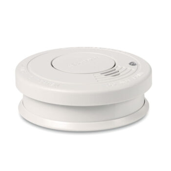 Détecteur de fumée en plastique blanc avec indicateur de fonction. 2 vis fournies pour la fixation. 1 pile 9 Volt incluse.-Blanc-8719941005419