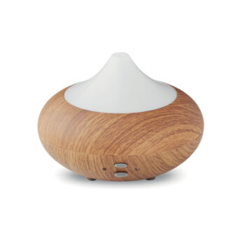 Diffuseur/humidificateur d'arôme avec lumière d'ambiance à  7 couleurs changeantes effet bambou. Capacité 170 ml.-Marron-8719941042940-1