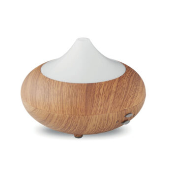 Diffuseur/humidificateur d'arôme avec lumière d'ambiance à  7 couleurs changeantes effet bambou. Capacité 170 ml.-Marron-8719941042940