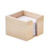 Distributeur de feuillets mémo en bambou. 600 feuilles blanches en 70 gr/m². Taille 9x9 cm.-Bois-8719941056633