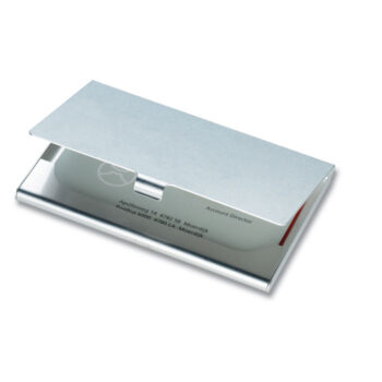 Etui pour cartes de visite en aluminium.-Argent brillant-8719941002982