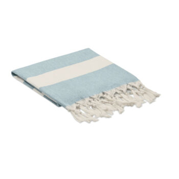 Fouta en tissus recyclés 140 gr/m².-Bleu-8719941057678-2