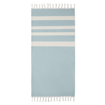 Fouta en tissus recyclés 140 gr/m².-Bleu-8719941057678