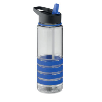 Gourde en Tritan¢ sans BPA avec anneaux en silicone et embout pliable sur le couvercle. Contenance 750 ml. Ne convient pas aux boissons gazeuses. Anti fuite.-Bleu royal-8719941032583