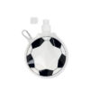 Gourde pliable en forme de ballon de  football en plastique sans BPA avec mousqueton. 500 ml.-Blanc-8719941024304