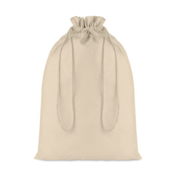 Grand sac cadeau en coton avec cordon de serrage. Environ. 30 x 47cm. 105 gr / m². Produit sous une norme certifiée pour l'utilisation de substances nocives dans le textile.-Beige-8719941043497