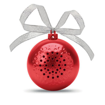 Haut-parleur boule de Noël sans fil 5.0 en ABS. Connexion facile avec tous les appareils compatibles sans fil. Batterie rechargeable Li-ion 300 mAh. Comprend un câble de chargement. Données de sortie: 3W et 4 Ohm. Plage de fonctionnement: 10 m.-Rouge-8719941000087