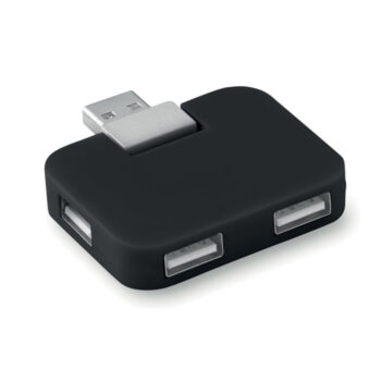 Hub en ABS pour 4 ports USB.-Noir-8719941002562