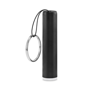 Lampe torche avec ampoule LED en ABS et  porte-clés. Torche avec dragonne. 3 piles AG3 incluses. Une lumière incluse dans le corps de la lampe éclaire le logo gravé.-Noir-8719941035089-1