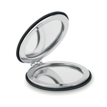 Double miroir de poche rond en PU