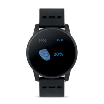 Montre sportive intelligente sans fil 4.0 à  faible consommation d'énergie avec bracelet en silicone. Batterie rechargeable Li-Pol 180 mAh. étanchéité IPX7. Nécessite une application gratuite (wearfit disponible sous iOS et Android.-Noir-8719941044838-3