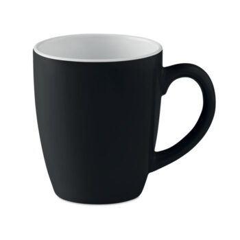 Tasse en céramique de 290 ml présentée dans une boîte cadeauindividuelle en carton ondulé.-Noir-8719941004467