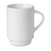 Mug empilable en porcelaine. Contenance 200 ml. Emballage en vrac. La tampographie ne résiste pas au lave vaisselle. Le transfert céramique est résistant au lavage.-Blanc-8719941030145