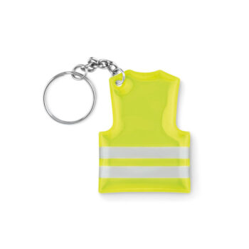 Porte-clés gilet de  sécurité réfléchissant.-Jaune néon-8719941031821