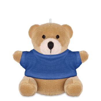Ourson en peluche. T-shirt 100 % coton pour impression logo.-Bleu-8719941046689