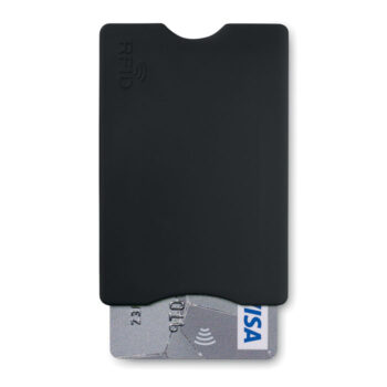 Protecteur de carte de crédit RFID en PS avec aluminium sur la partie intérieure afin d'empêcher la fraude.-Noir-8719941027114-1