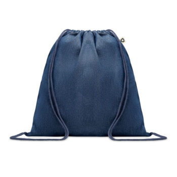 Sac à  cordon en coton 50% denim recyclé et 50% coton. 250 gr/m².-Bleu-8719941055827