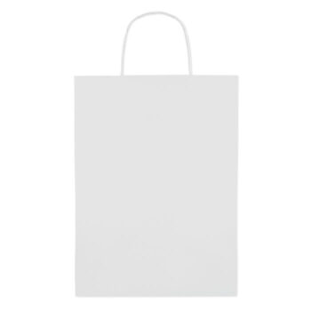 Grand  sac cadeau en papier. 150 gr/m².-Blanc-8719941000308