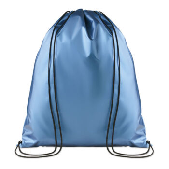 Sac cordelette avec lamination brillante en Polyester 190T.-Bleu-8719941011366