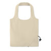 Sac shopping pliable en coton avec anses courtes et cordon de serrage sur la poche. 105 gr/m². Produit sous une norme certifiée pour l'utilisation de substances nocives dans le textile.-Beige-8719941041288