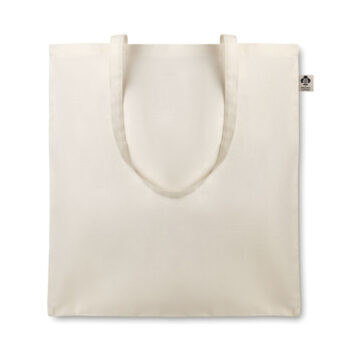 Sac shopping en coton bio à  anses longues. 105 gr/m². Fabriqué à  partir de coton biologique produit sous un label certifié.-Beige-8719941028876