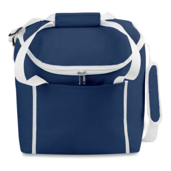 Sac isotherme en polyester 600D  avec doublure PEVA. Comprend une poche latérale. Matériel d'isolation: Couche de mousse PE. Contenance 25L.-Bleu-8719941025400