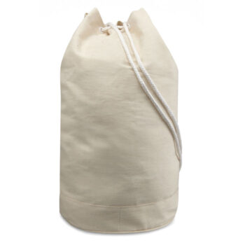 Sac marin en coton avec bandoulière blanche. Sergé de coton 200 gr/m². Produit sous une norme certifiée pour l'utilisation de substances nocives dans le textile.-Beige-8719941021969