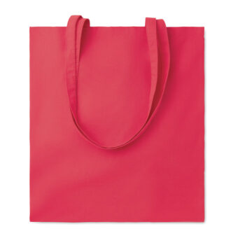 Sac shopping  en coton avec anses longues. 105 gr/m². Produit sous une norme certifiée pour l'utilisation de substances nocives dans le textile.-Fuchsia-8719941011519