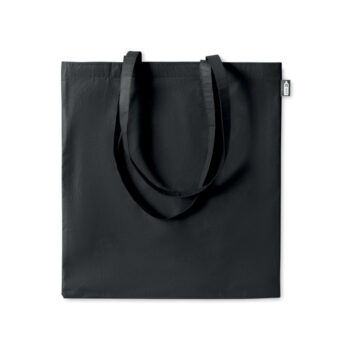 Sac shopping à  anses longues en RPET non tissé laminé. 100 gr/m².-Noir-8719941052109