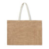 Sac shopping en jute pelliculée avec anses en coton. Anses longues.-Beige-8719941056084