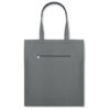 Sac shopping en toile avec anses courtes et poche frontale zippée. 280 gr/m². Produit sous une norme certifiée pour l'utilisation de substances nocives dans le textile.-Gris-8719941023291