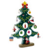 Sapin de Noël en bois avec 12 petites décorations à¡ accrocher. Livrée en boite avec couvercle transparent.-Vert-8719941012424