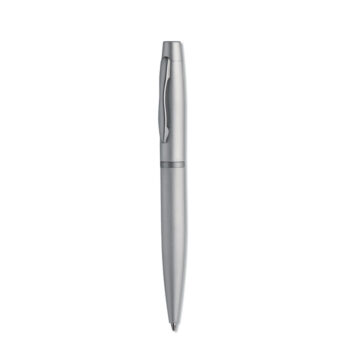 Stylo à  bille twist en aluminium anodisé. Encre noire.-Argent mat-8719941015869-1