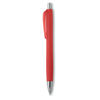 Stylo bille en ABS et grip en caoutchouc. Encre bleue.-Rouge-8719941027350-1