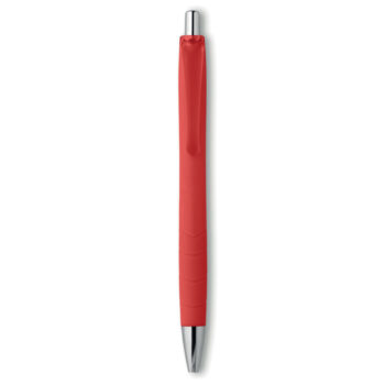 Stylo bille en ABS et grip en caoutchouc. Encre bleue.-Rouge-8719941027350